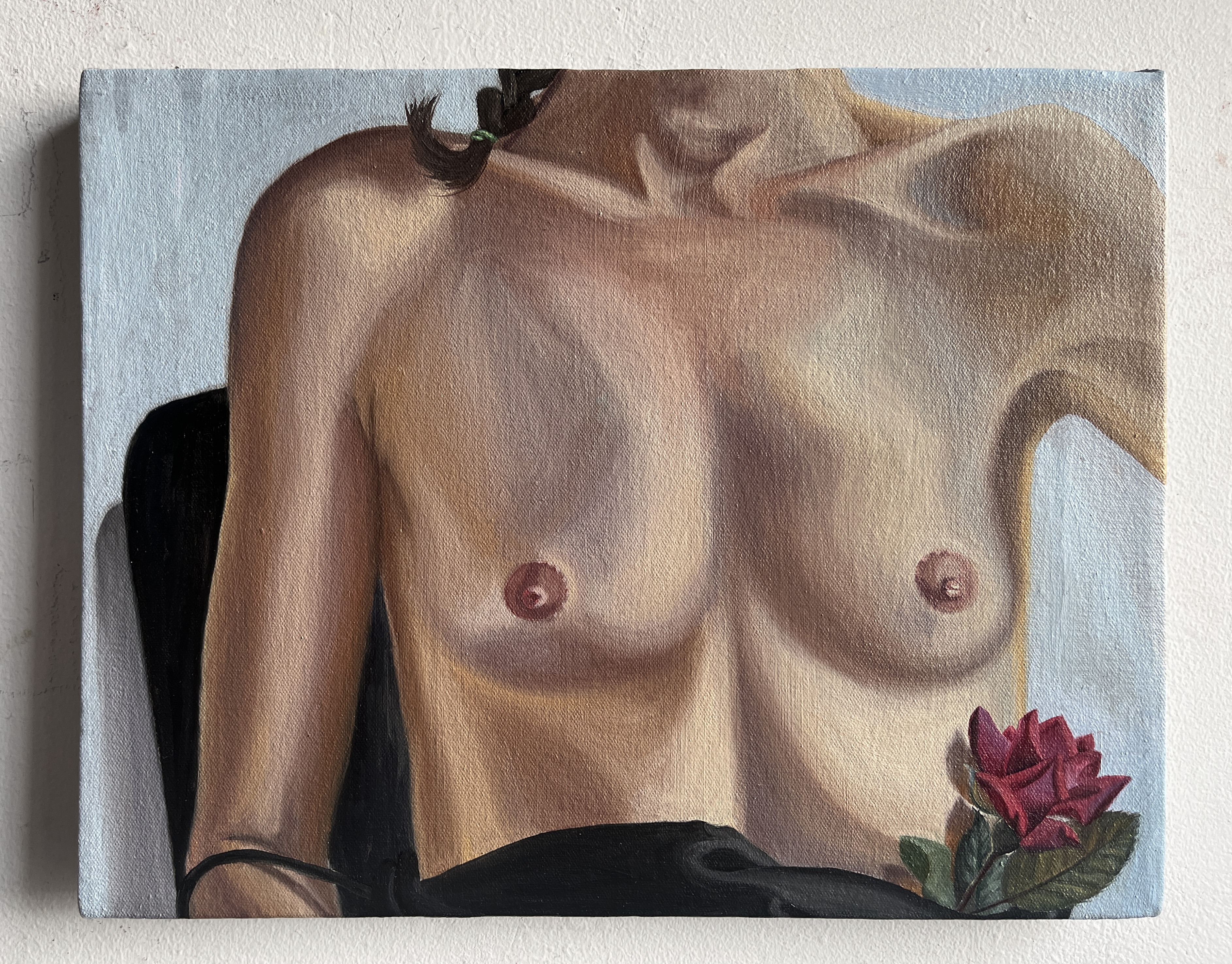 Mirror Painting, 12x14” 2023 <br>oil on canvas<br><br>